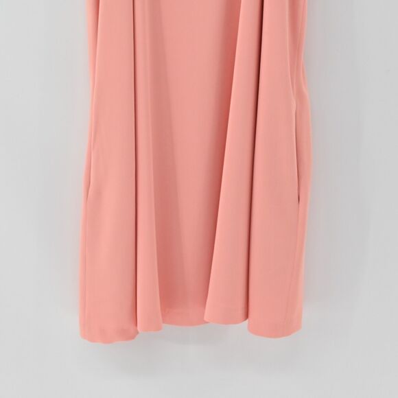 AIDAN MATTOX Dress Womens Size 14 Flutter Sleeve Embellished Beaded Sheath Peach - Picture 5 of 14